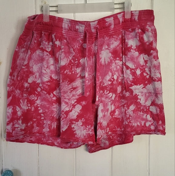Dkny Pants - DKNY Sport Tie Dye Terry Cotton Drawstring Shorts